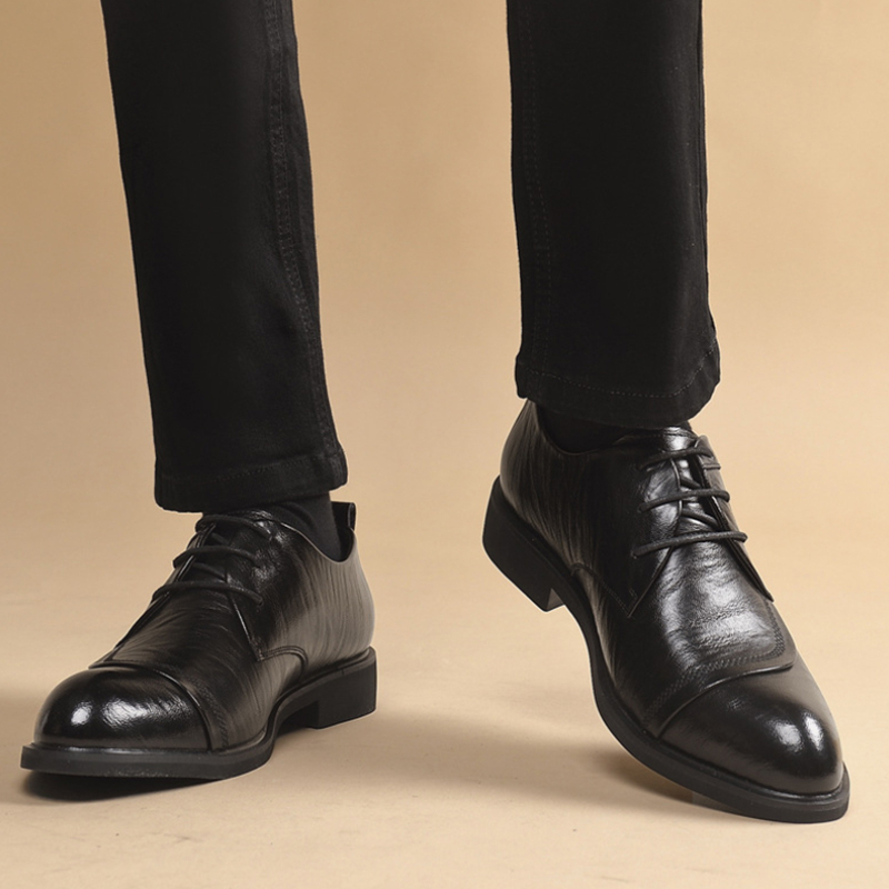 Formal Men Daily Wear Shoes - รองเท้าหนังแบบอ็อกซ์ฟอร์ดประดับหมุดโลหะ พร้อมเชือกผูก รองเท้าทางการใส่สบาย ไม่ลื่น เหมาะสำหรับธุรกิจ สำนักงาน