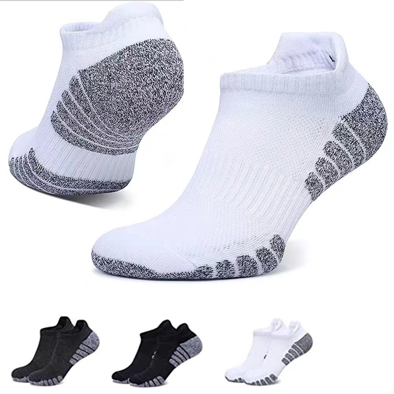 Sock Garter Men - 3 คู่ถุงเท้าข้อเท้าสำหรับวิ่งออกกำลังกายแบบมืออาชีพถุงเท้าผ้าขนหนูผู้ชายกีฬากลางแจ้งถุงเท้าสั้นผู้ชายและผู้หญิงถุงเท้า GIFRS