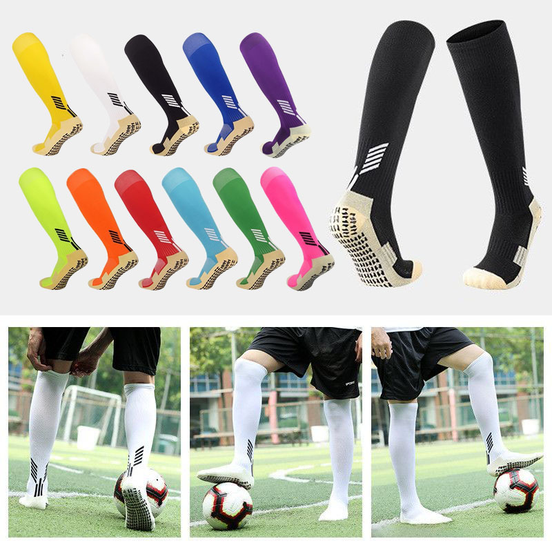 Sock Garter Men - Professional Anti-SLIP ฟุตบอลเข่าถุงเท้าสูงผู้ใหญ่เด็กยางบล็อกผ้าเช็ดตัวด้านล่างยาวฟุตบอลฮอกกี้กีฬาถุงเท้า Grip Unisex