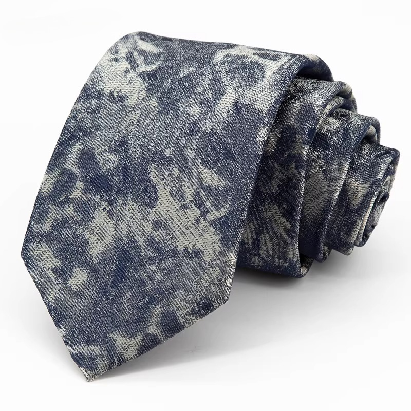 Men Formal Wear With Tie - MUGIVALA เนคไทผู้ชาย สีเทา สไตล์เรโทรและเป็นทางการ/ธุรกิจ ขนาดกว้าง 8