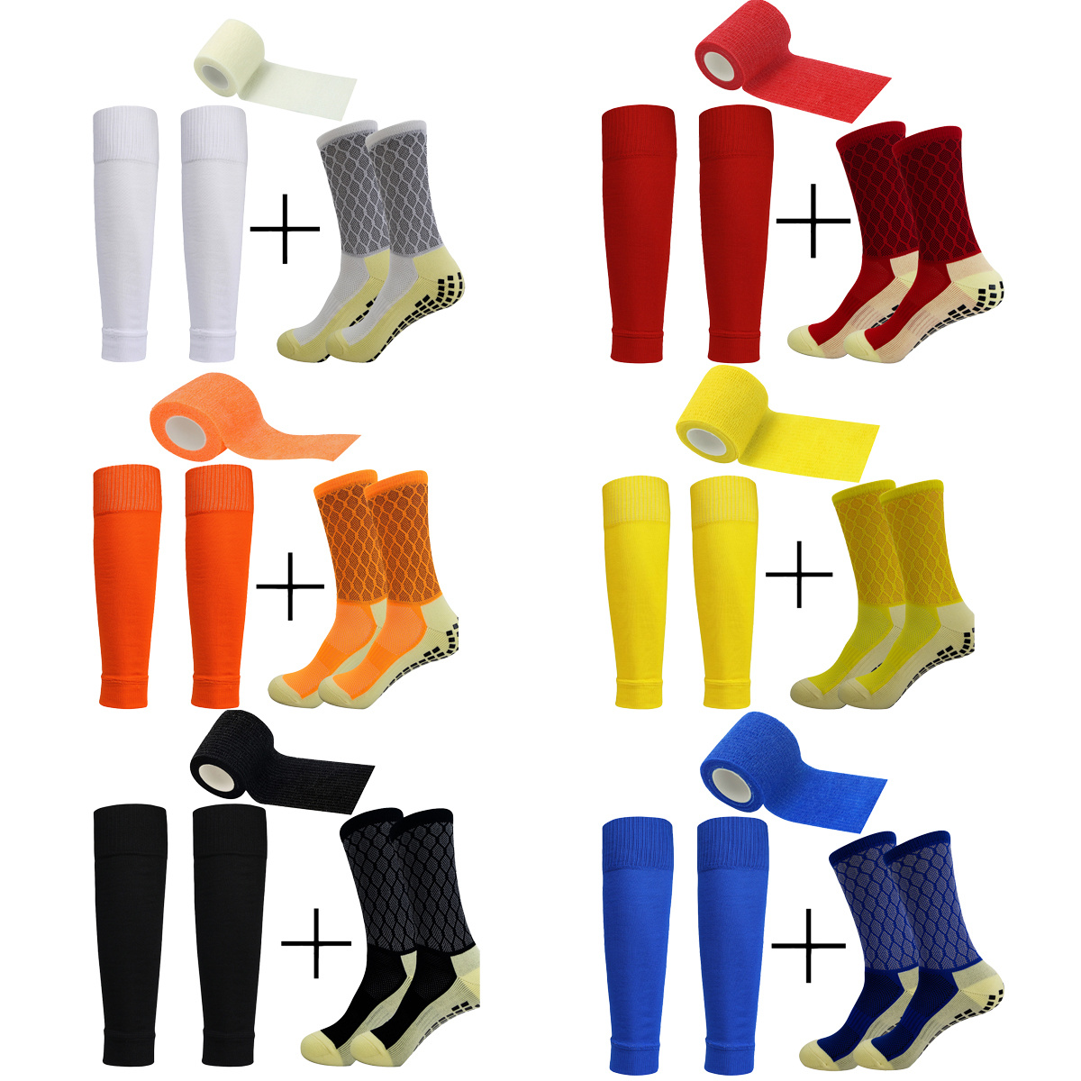 Sock Garter Men - ชุดอุปกรณ์กีฬาแบบมืออาชีพ (1 ชุด) - ถุงเท้ากีฬาแบบกันลื่นและลดแรงกระแทก, ปลอกแขนป้องกันแรงกดที่ระบายอากาศได้ดี