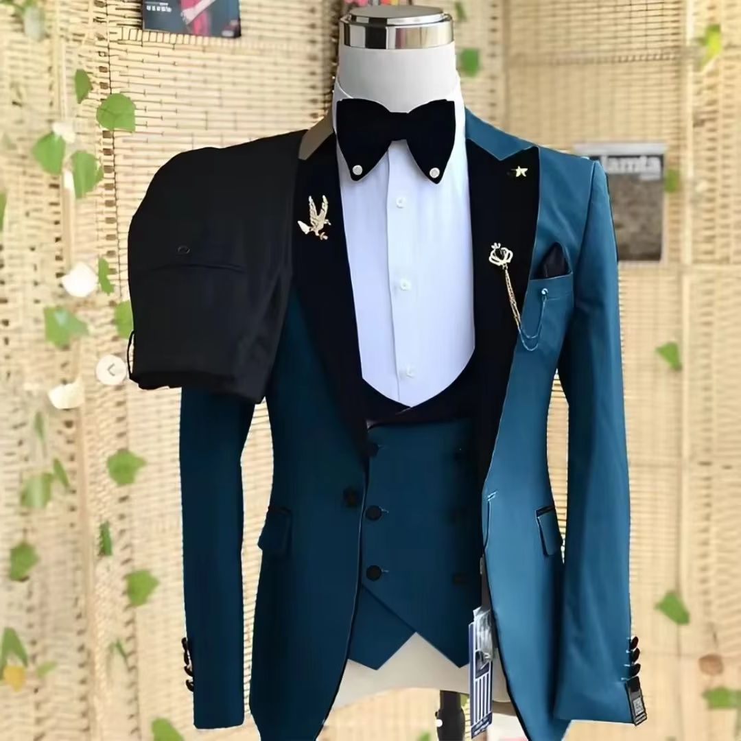 Men'S Formal Wear Not Suit - ชุดทักซิโด้ผู้ชายทรงสลิมฟิต 3 ชิ้นสุดหรูสำหรับงานแต่งงาน งานพรอม และงานเลี้ยง -