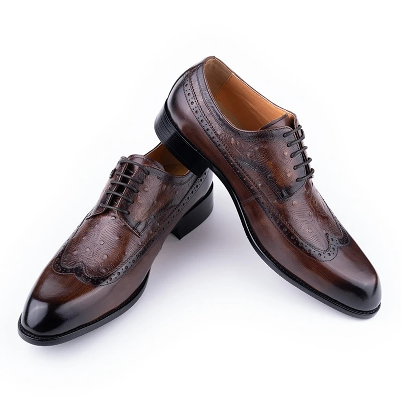 Formal Men Daily Wear Footwear - รองเท้าหนังวัวผู้ชายแบบผูกเชือก รองเท้าทางการสำหรับธุรกิจ แฟชั่นรองเท้าสำหรับงานแต่งงาน งานออฟฟิศ ปาร์ตี้ ใส่ได้ทุกวัน