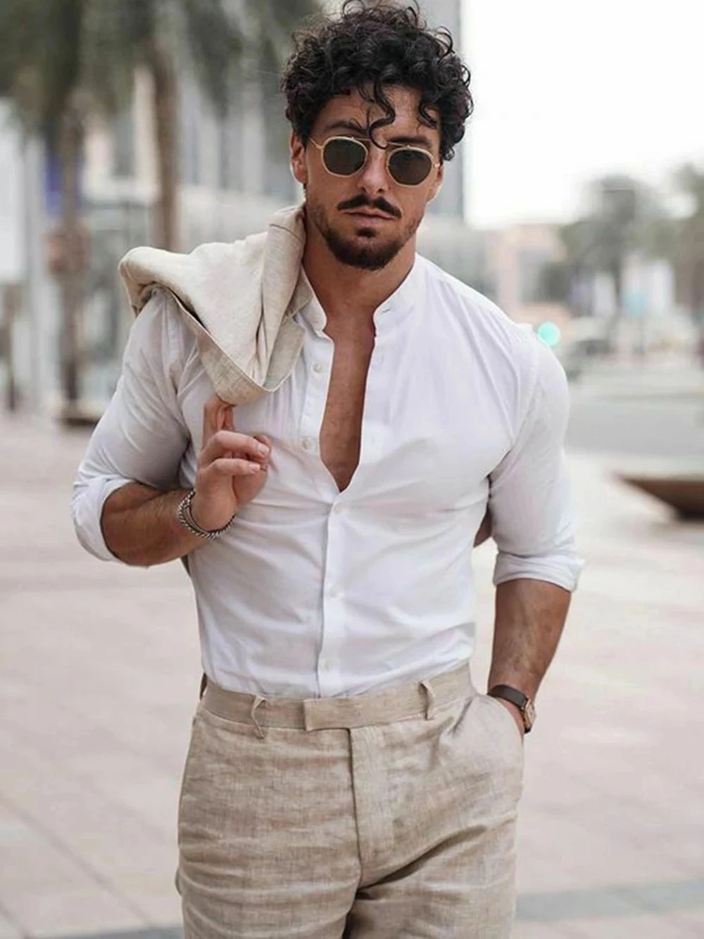 ชุดสูทผ้าลินินสำหรับธุรกิจชายห - Men Linen Formal Wear บทวิจารณ์และราคา