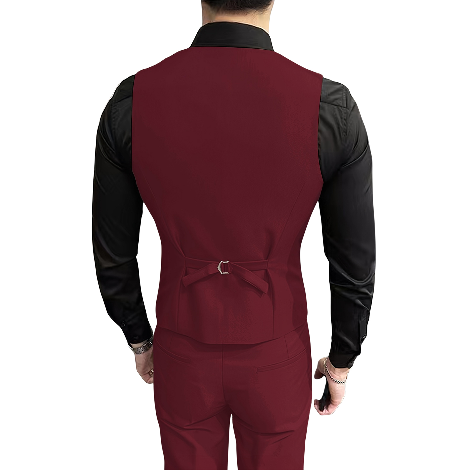 ชุดสูทผู้ชายสีเบอร์กันดีแบบ 2  - Men Formal Wear Outfits บทวิจารณ์และราคา