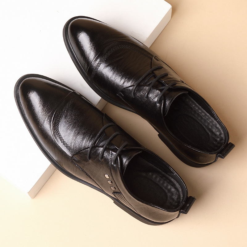 รองเท้าหนังแบบอ็อกซ์ฟอร์ดประดั - Formal Men Daily Wear Shoes บทวิจารณ์และราคา