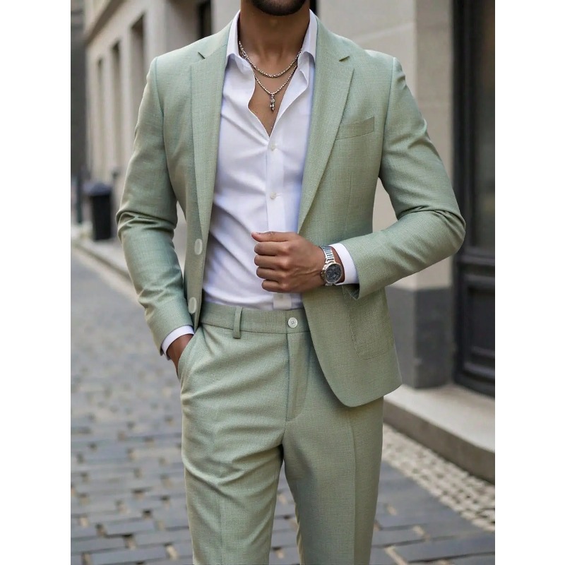 ชุดสูทและกางเกงสีพื้นสำหรับนัก - Men Formal Wear Outfits บทวิจารณ์และราคา