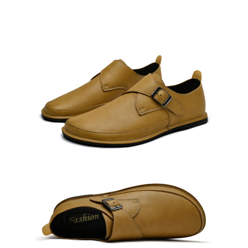 รองเท้าหนังผู้ชายสไตล์อังกฤษแฟ - Formal Men Daily Wear Shoes บทวิจารณ์และราคา