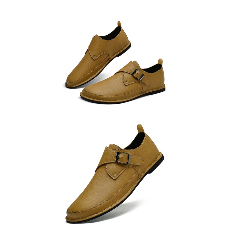 รองเท้าหนังผู้ชายสไตล์อังกฤษแฟ - Formal Men Daily Wear Shoes บทวิจารณ์และราคา