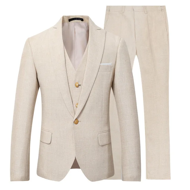 ชุดสูทชายหาดผ้าลินินแบบลำลองขอ - Men Linen Formal Wear บทวิจารณ์และราคา