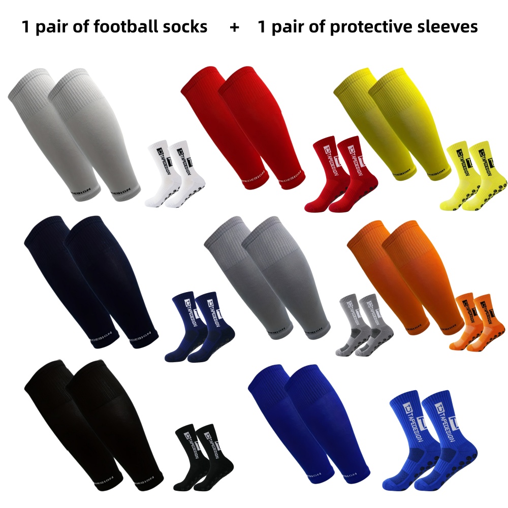 ถุงเท้าฟุตบอล 1 คู่ + ปลอกป้อง - Sock Garter Men บทวิจารณ์และราคา