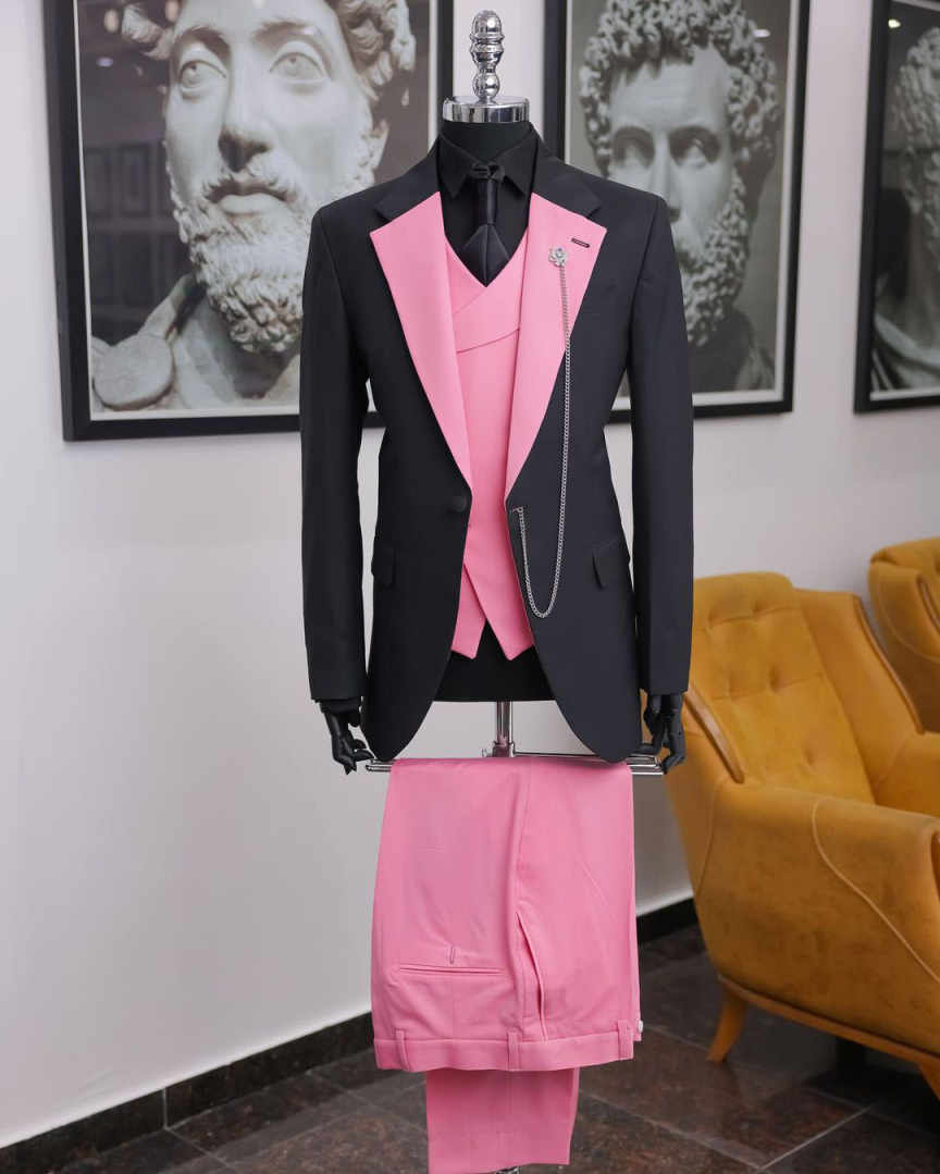 ชุดทักซิโด้สีดำสุดหรูสำหรับผู้ - Men Formal Wear Pink บทวิจารณ์และราคา