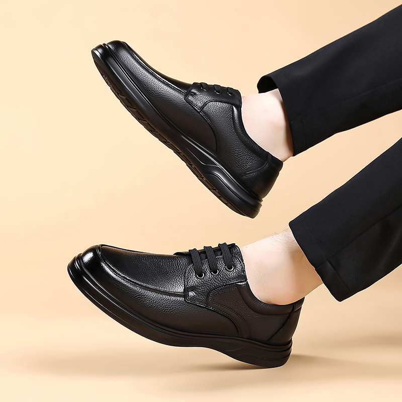 รองเท้าหนังผู้ชายแบบผูกเชือก ร - Formal Men Daily Wear Footwear บทวิจารณ์และราคา