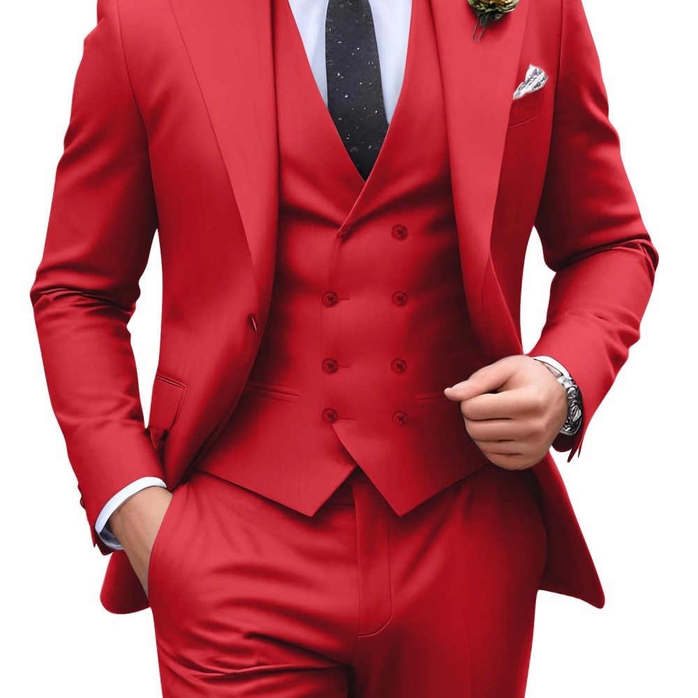 ชุดสูทผู้ชายสีพื้น 3 ชิ้น สำหร - Men Formal Wear Outfits บทวิจารณ์และราคา