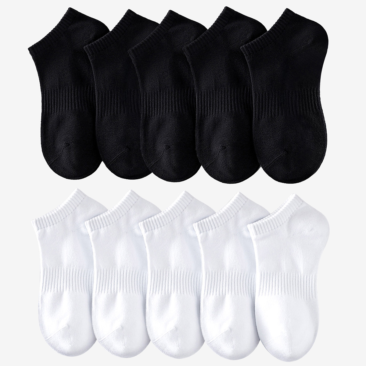 1/5 คู่ Unisex สีขาวและสีดําบา - Sock Garter Men บทวิจารณ์และราคา