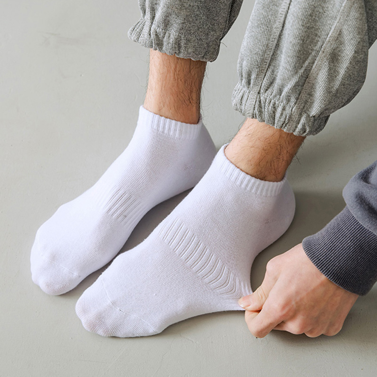 1/5 คู่ Unisex สีขาวและสีดําบา - Sock Garter Men บทวิจารณ์และราคา