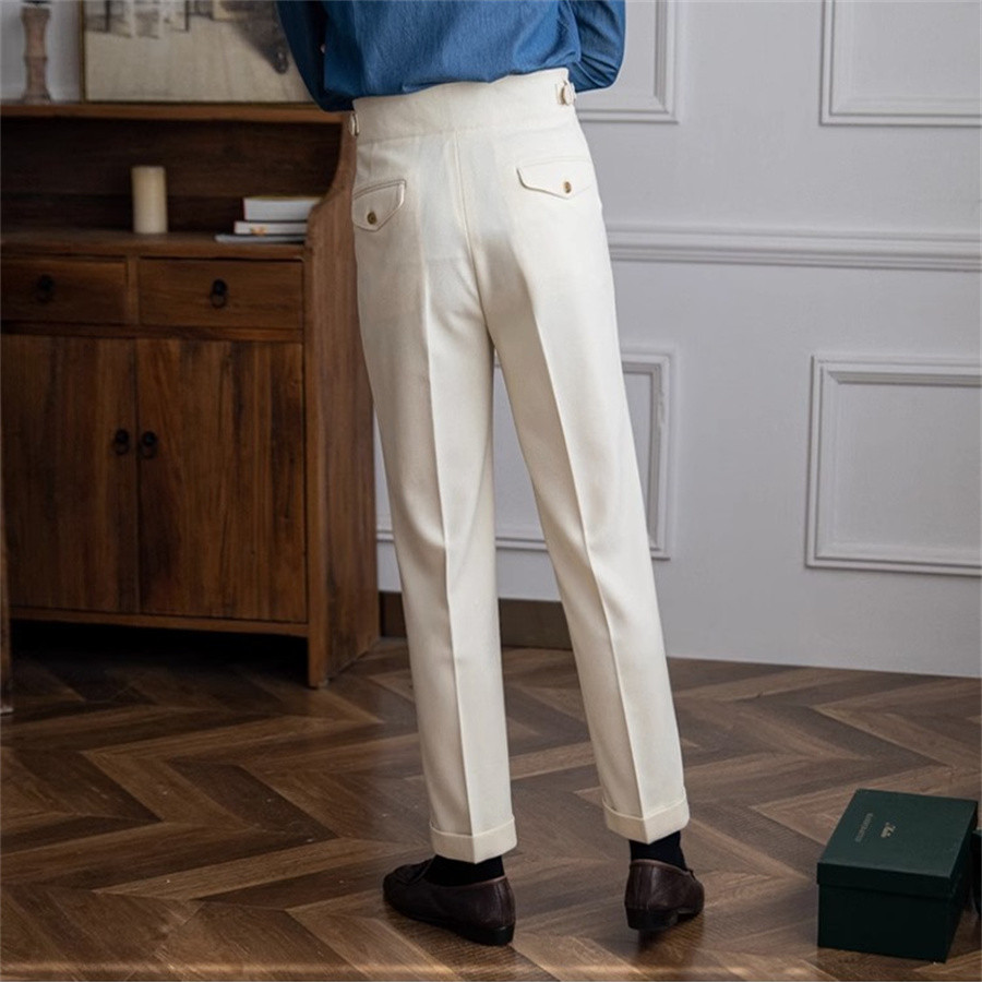 ชุดสูทกางเกงเอวสูงสีทึบสำหรับผ - Men'S Formal Wear Belt บทวิจารณ์และราคา