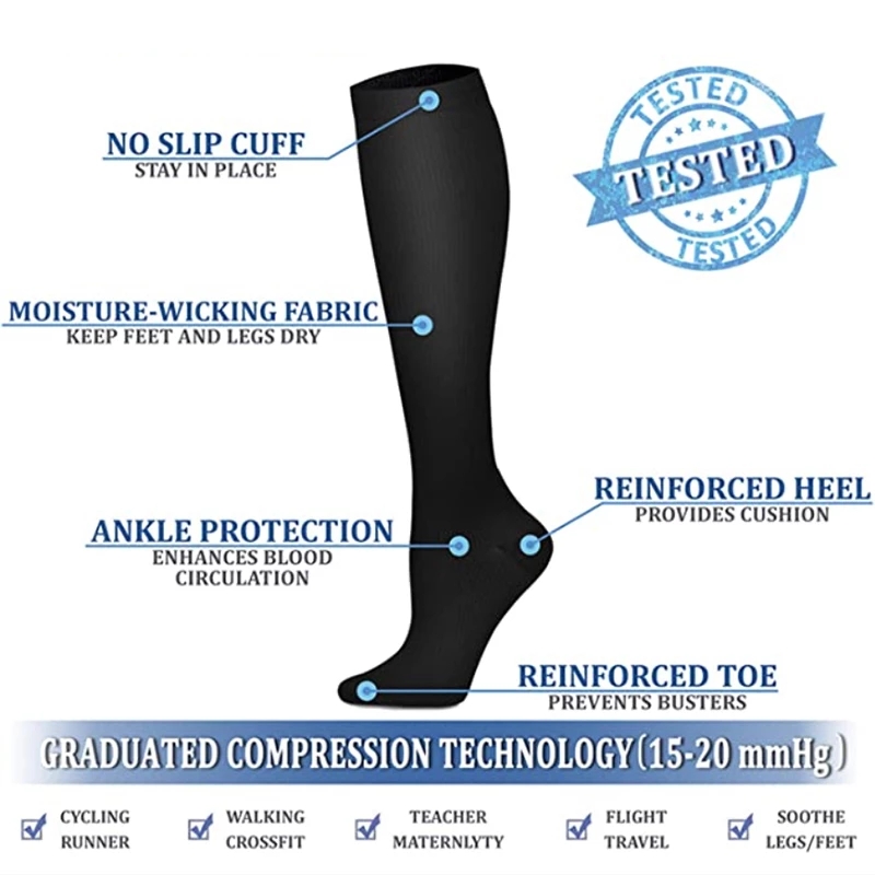 S-XXL ถุงเท้าการบีบอัดผู้ชายผู - Sock Garter Men บทวิจารณ์และราคา