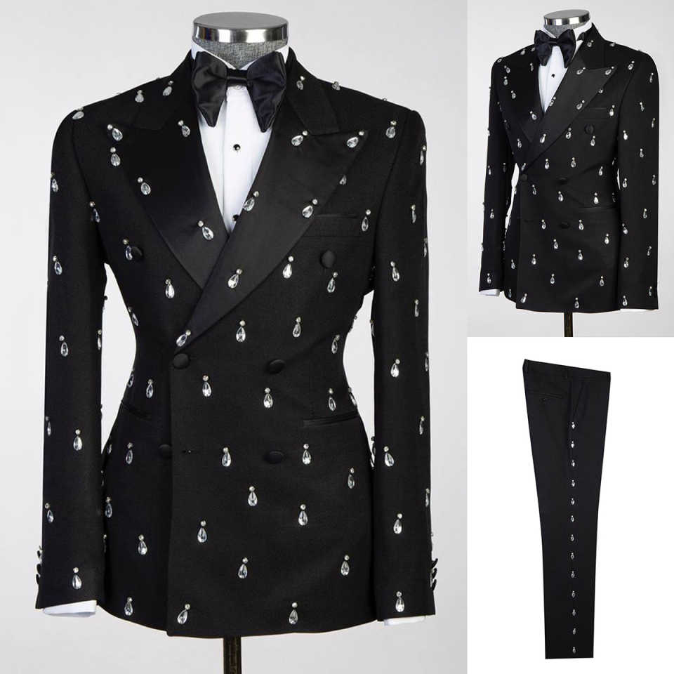 คริสตัลขนาดใหญ่เจ้าบ่าวงานแต่ง - Large Men Formal Wear บทวิจารณ์และราคา