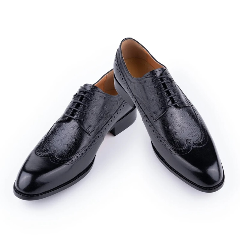 รองเท้าหนังวัวผู้ชายแบบผูกเชือ - Formal Men Daily Wear Footwear บทวิจารณ์และราคา