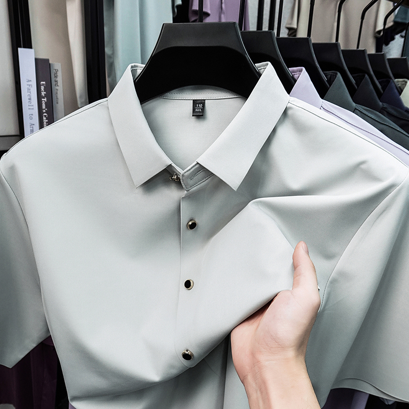 เสื้อเชิ้ตผู้ชายลำลองฤดูร้อนปี - Men Formal Office Wear Shirts บทวิจารณ์และราคา